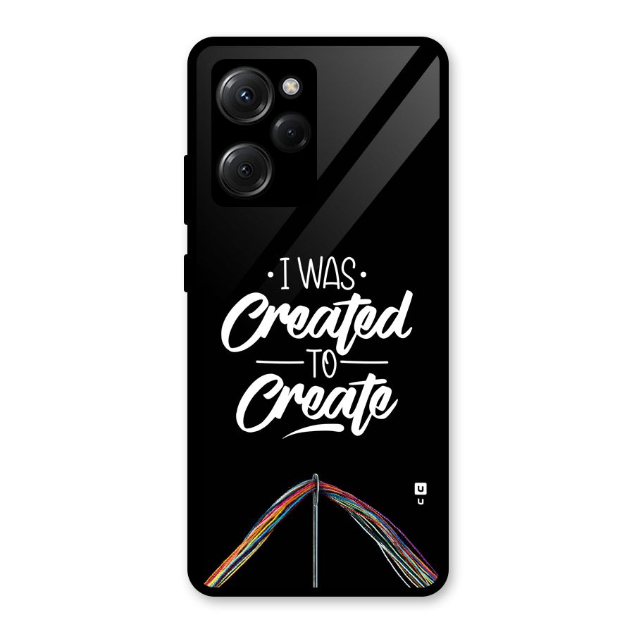 Created to Create Glass Back Case for Poco X5 Pro