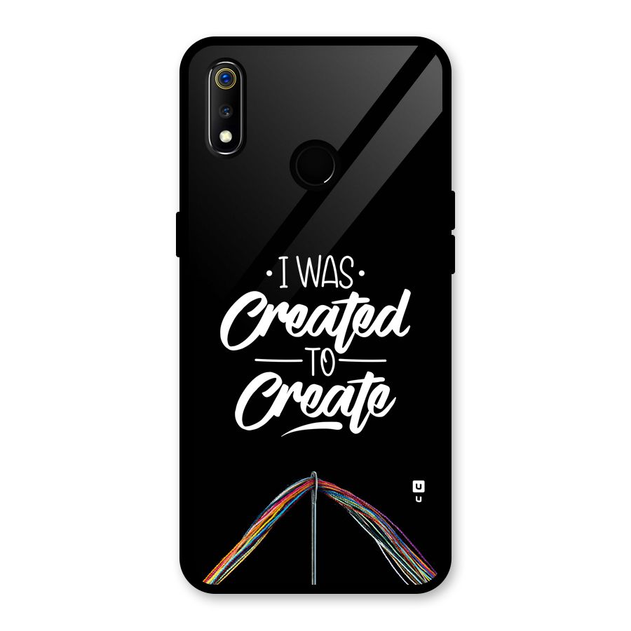 Created to Create Glass Back Case for Realme 3i