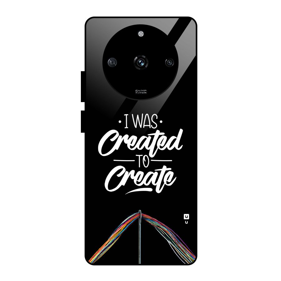 Created to Create Glass Back Case for Realme Narzo 60 5G