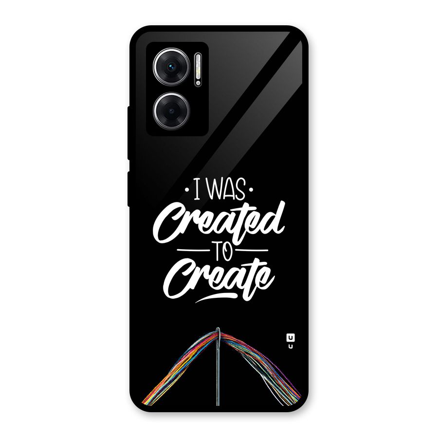 Created to Create Glass Back Case for Redmi 11 Prime 5G