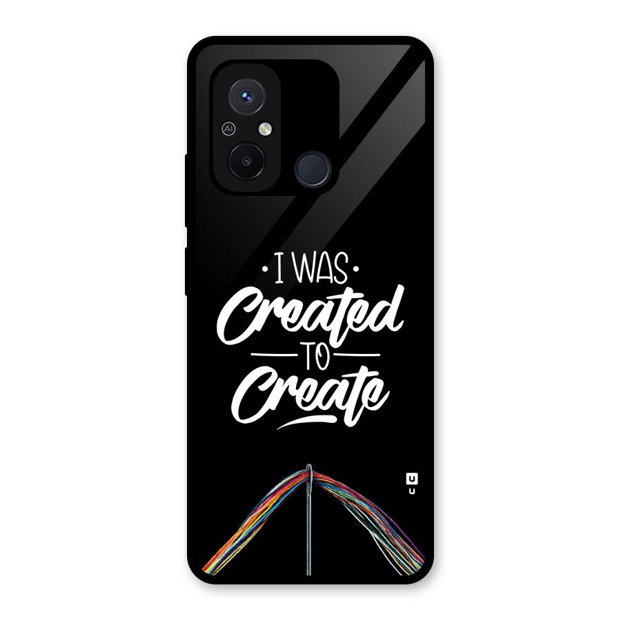 Created to Create Glass Back Case for Redmi 12C