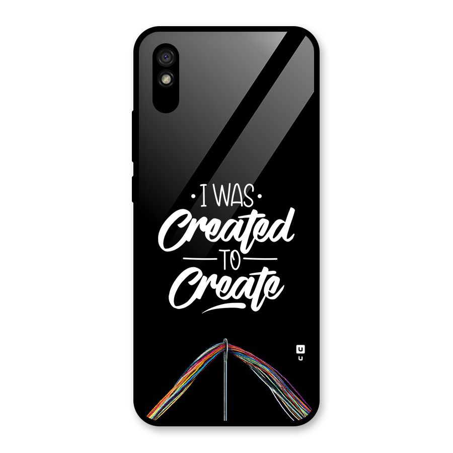 Created to Create Glass Back Case for Redmi 9A