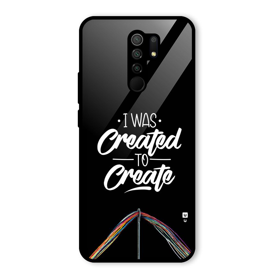 Created to Create Glass Back Case for Redmi 9 Prime