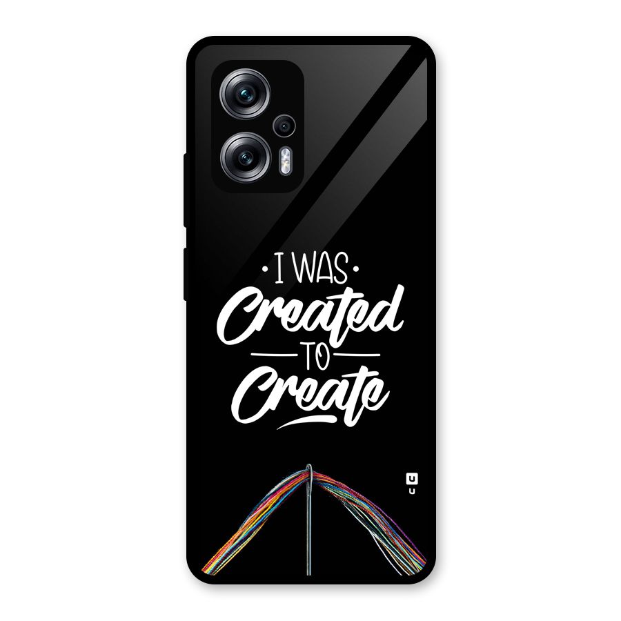 Created to Create Glass Back Case for Redmi K50i