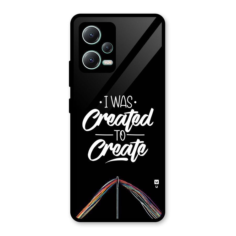 Created to Create Glass Back Case for Redmi Note 12 5G