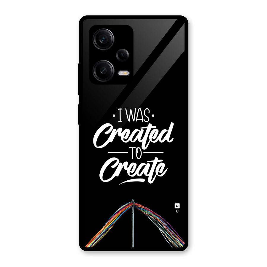Created to Create Glass Back Case for Redmi Note 12 Pro