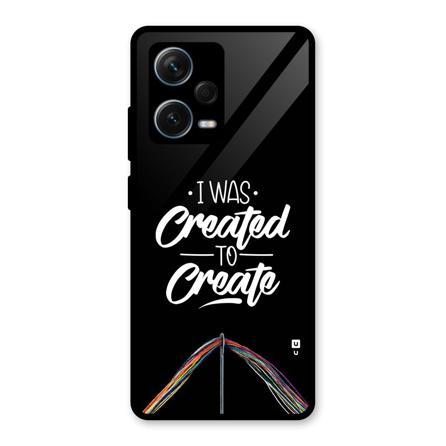 Created to Create Glass Back Case for Redmi Note 12 Pro Plus 5G