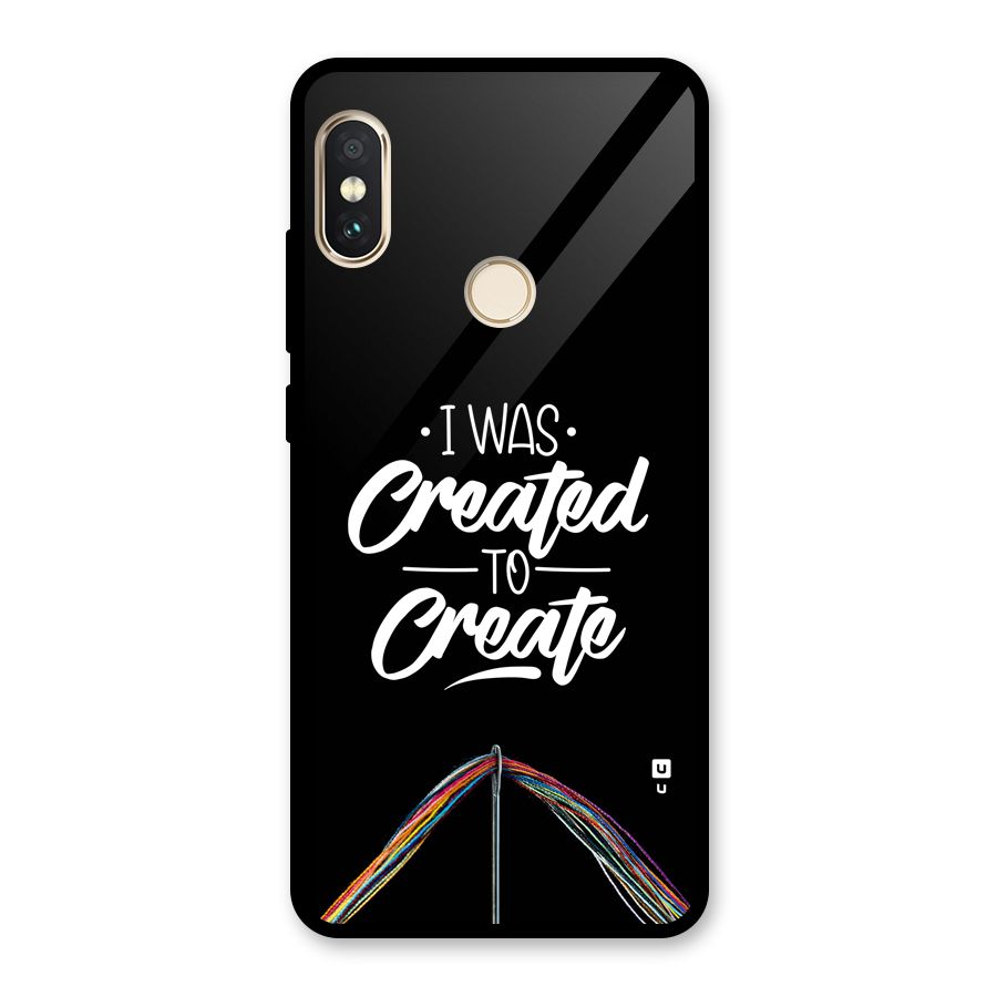 Created to Create Glass Back Case for Redmi Note 5 Pro