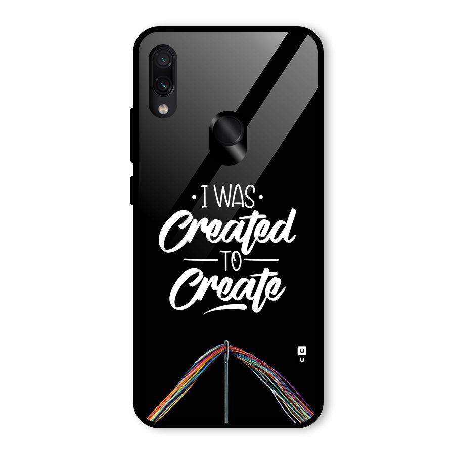 Created to Create Glass Back Case for Redmi Note 7S