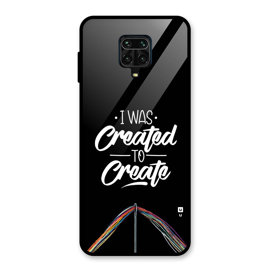 Created to Create Glass Back Case for Redmi Note 9 Pro