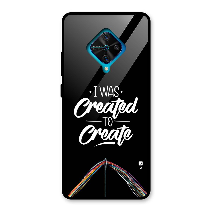 Created to Create Glass Back Case for Vivo S1 Pro