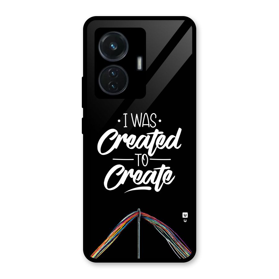 Created to Create Glass Back Case for Vivo T1 44W