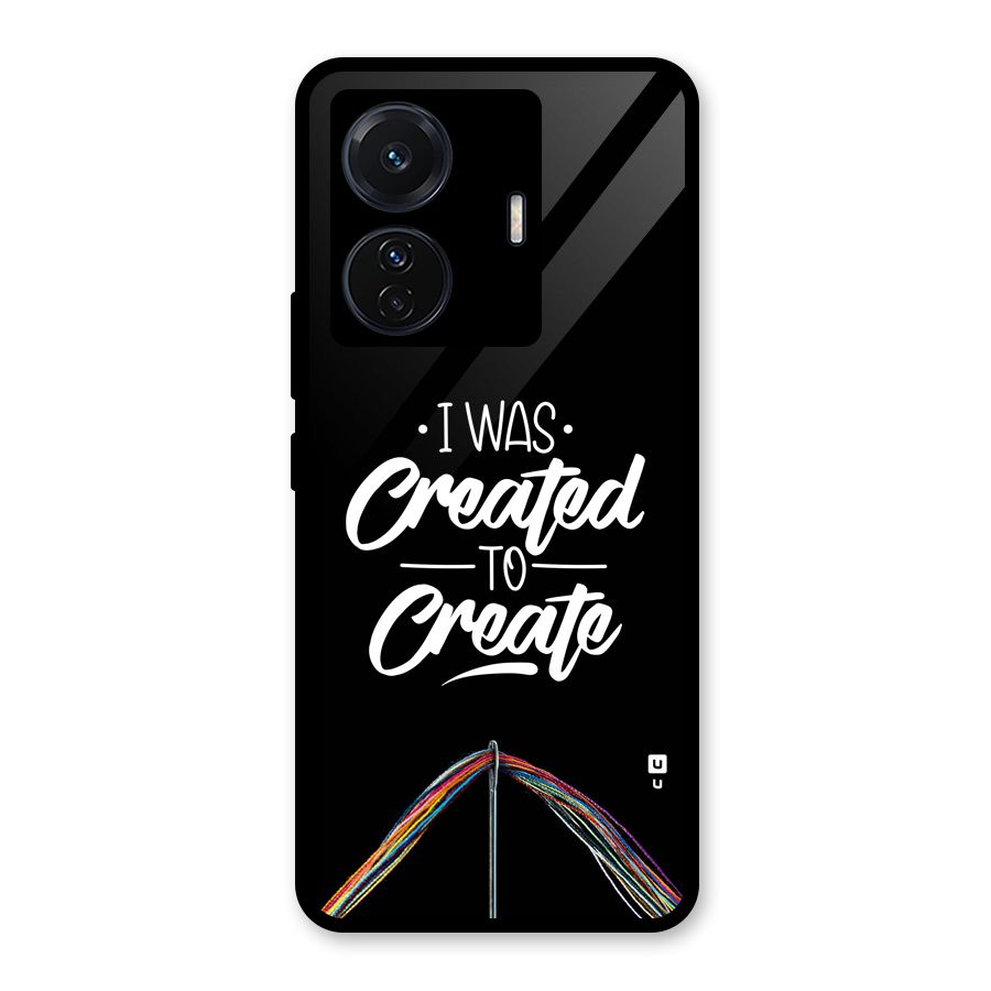 Created to Create Glass Back Case for Vivo T1 Pro