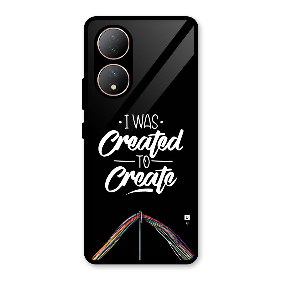 Created to Create Glass Back Case for Vivo T2