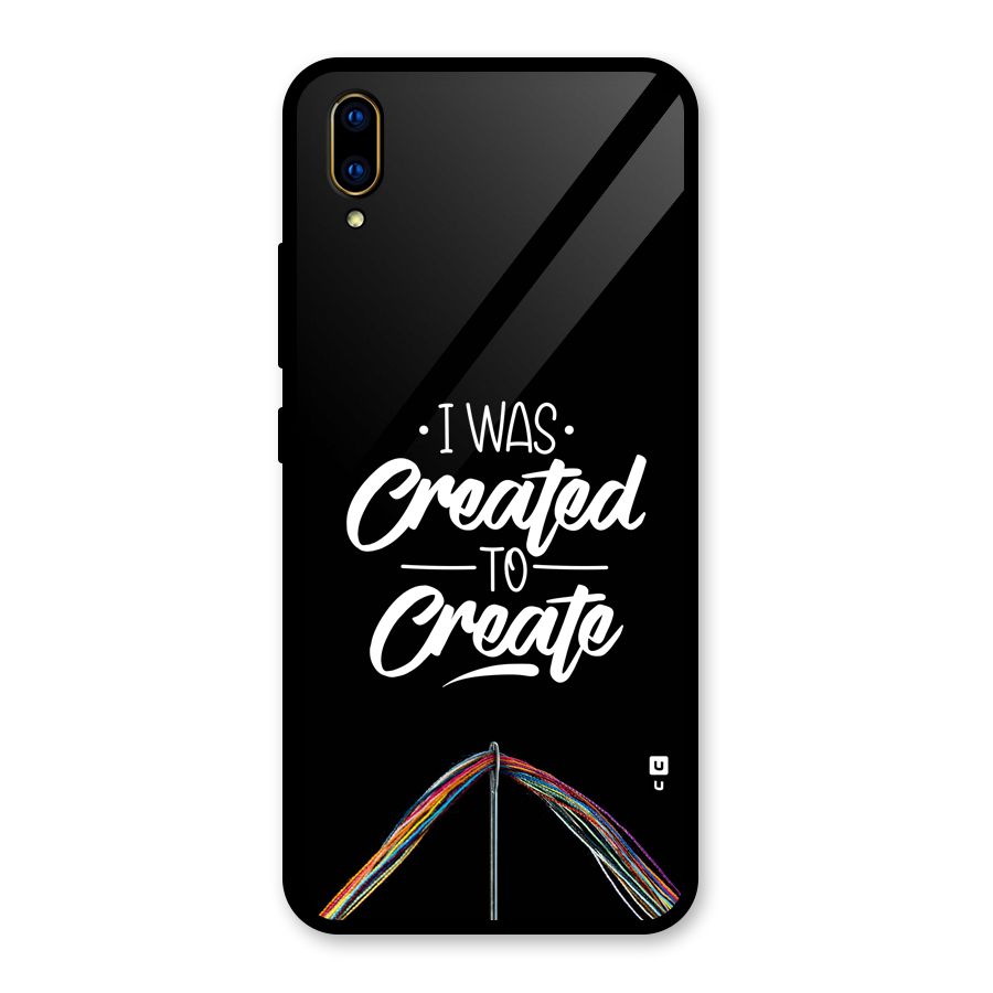 Created to Create Glass Back Case for Vivo V11 Pro