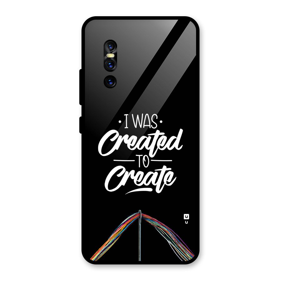 Created to Create Glass Back Case for Vivo V15 Pro