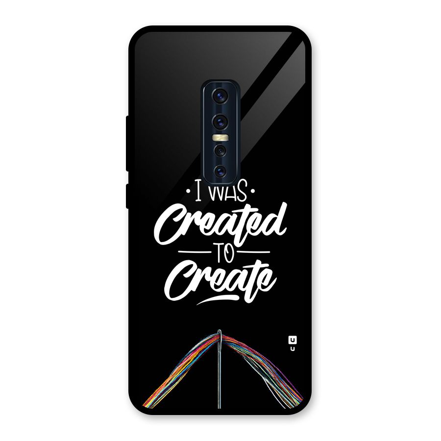 Created to Create Glass Back Case for Vivo V17 Pro