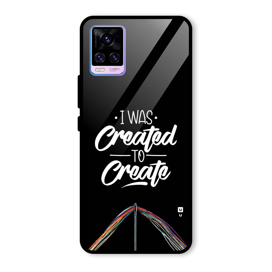 Created to Create Glass Back Case for Vivo V20 Pro