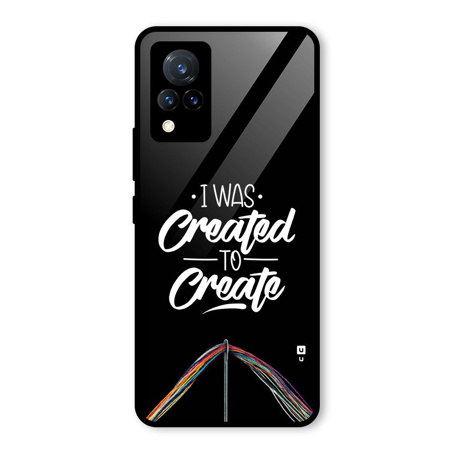 Created to Create Glass Back Case for Vivo V21 5G