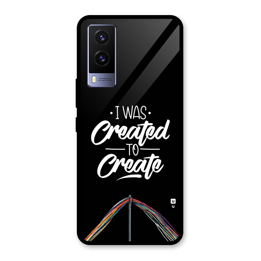 Created to Create Glass Back Case for Vivo V21e 5G
