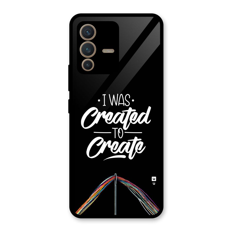 Created to Create Glass Back Case for Vivo V23 5G