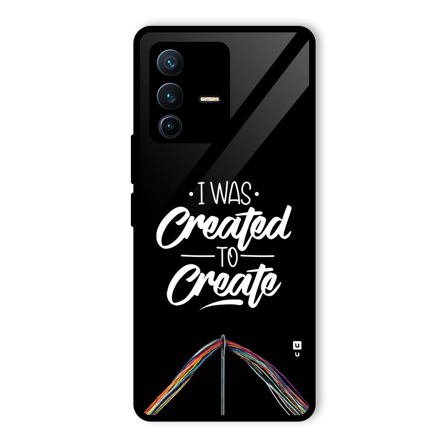 Created to Create Glass Back Case for Vivo V23 Pro