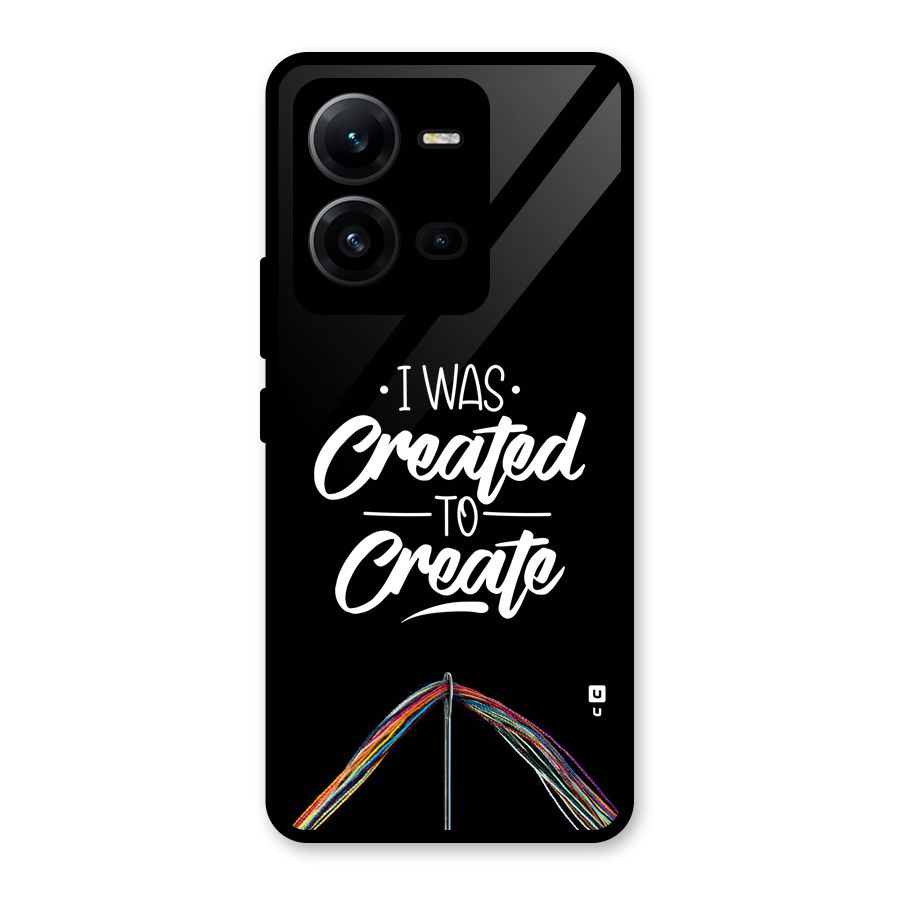 Created to Create Glass Back Case for Vivo V25