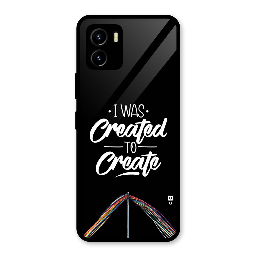 Created to Create Glass Back Case for Vivo Y15s