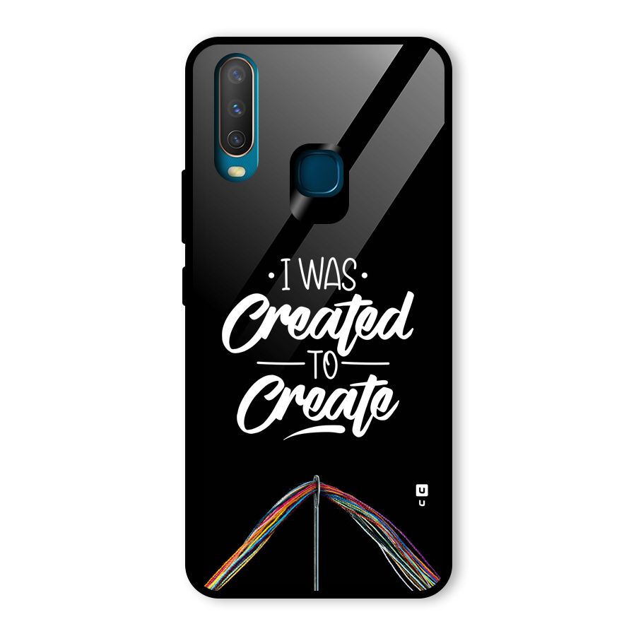 Created to Create Glass Back Case for Vivo Y17