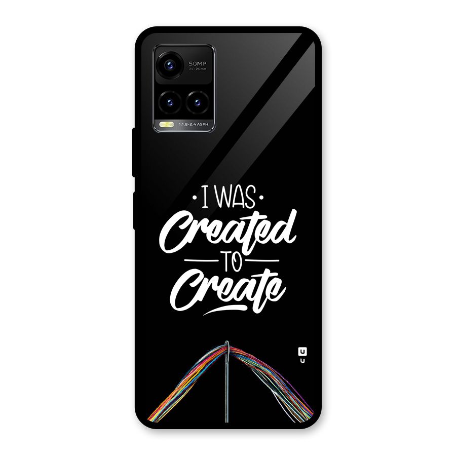 Created to Create Glass Back Case for Vivo Y33s