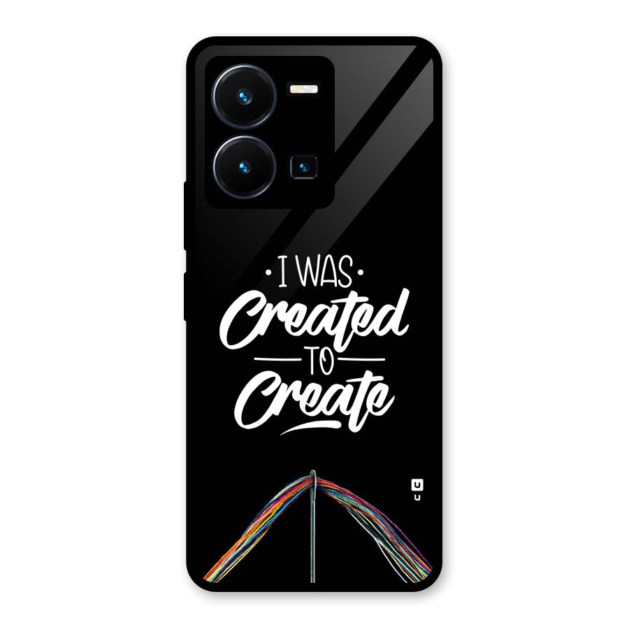 Created to Create Glass Back Case for Vivo Y35