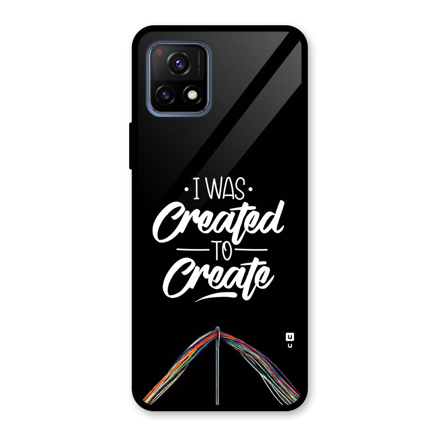 Created to Create Glass Back Case for Vivo Y72 5G