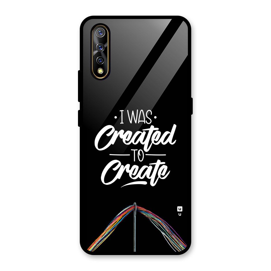 Created to Create Glass Back Case for Vivo Z1x