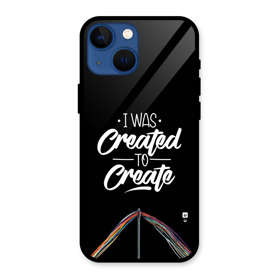 Created to Create Glass Back Case for iPhone 13 Mini