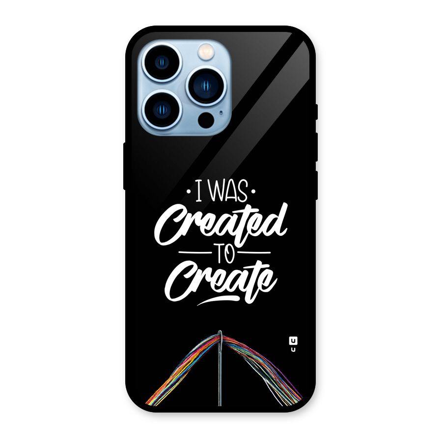 Created to Create Glass Back Case for iPhone 13 Pro