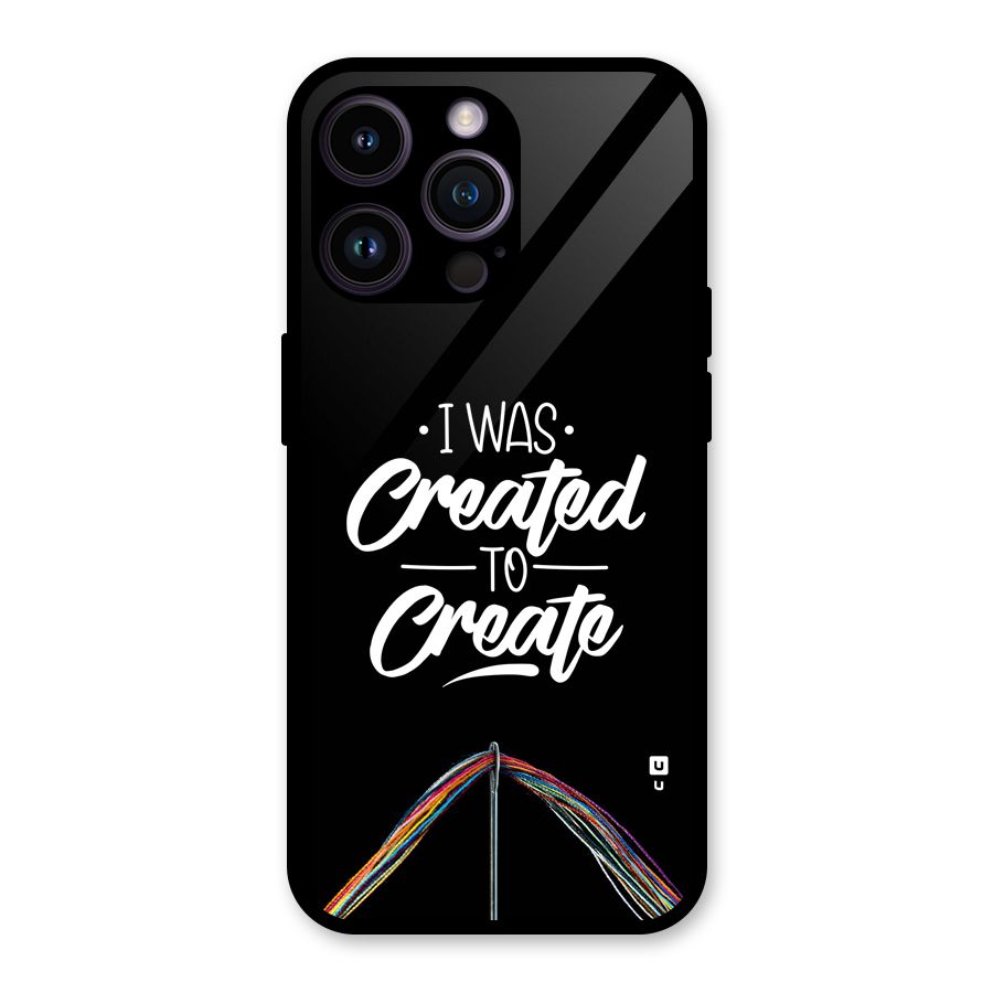 Created to Create Glass Back Case for iPhone 14 Pro Max
