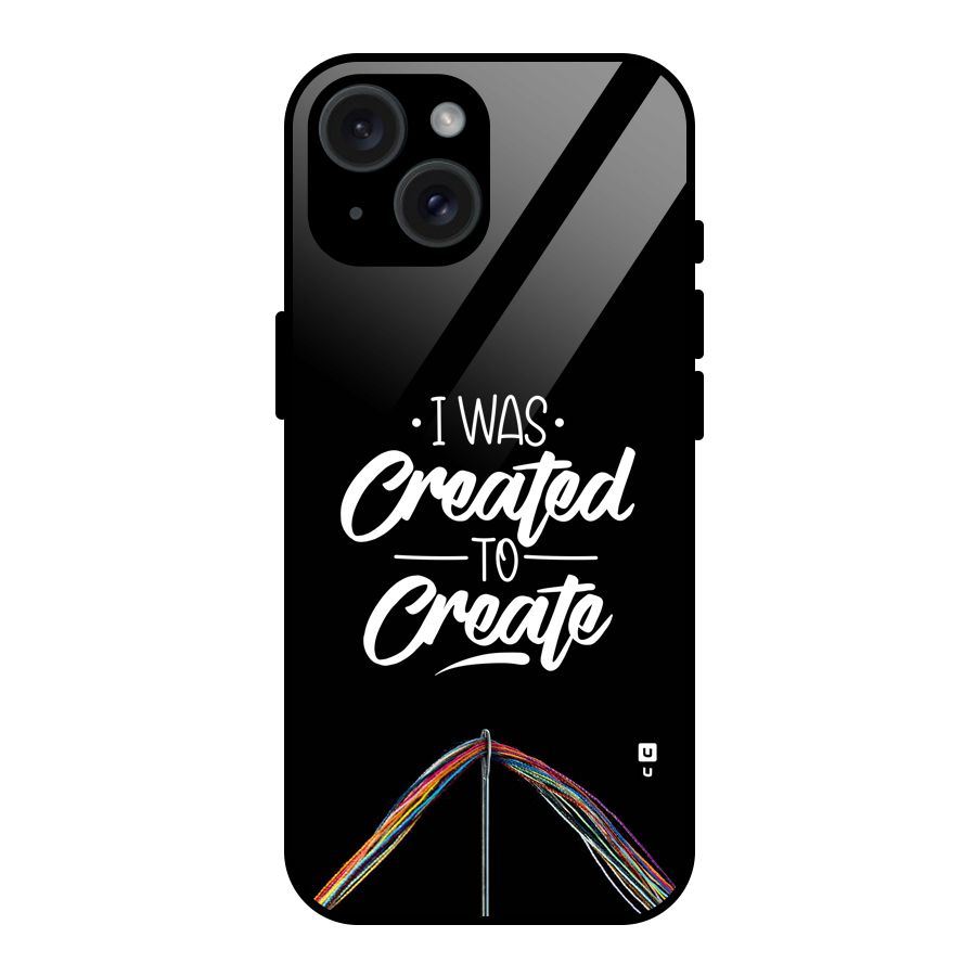 Created to Create Glass Back Case for iPhone 15