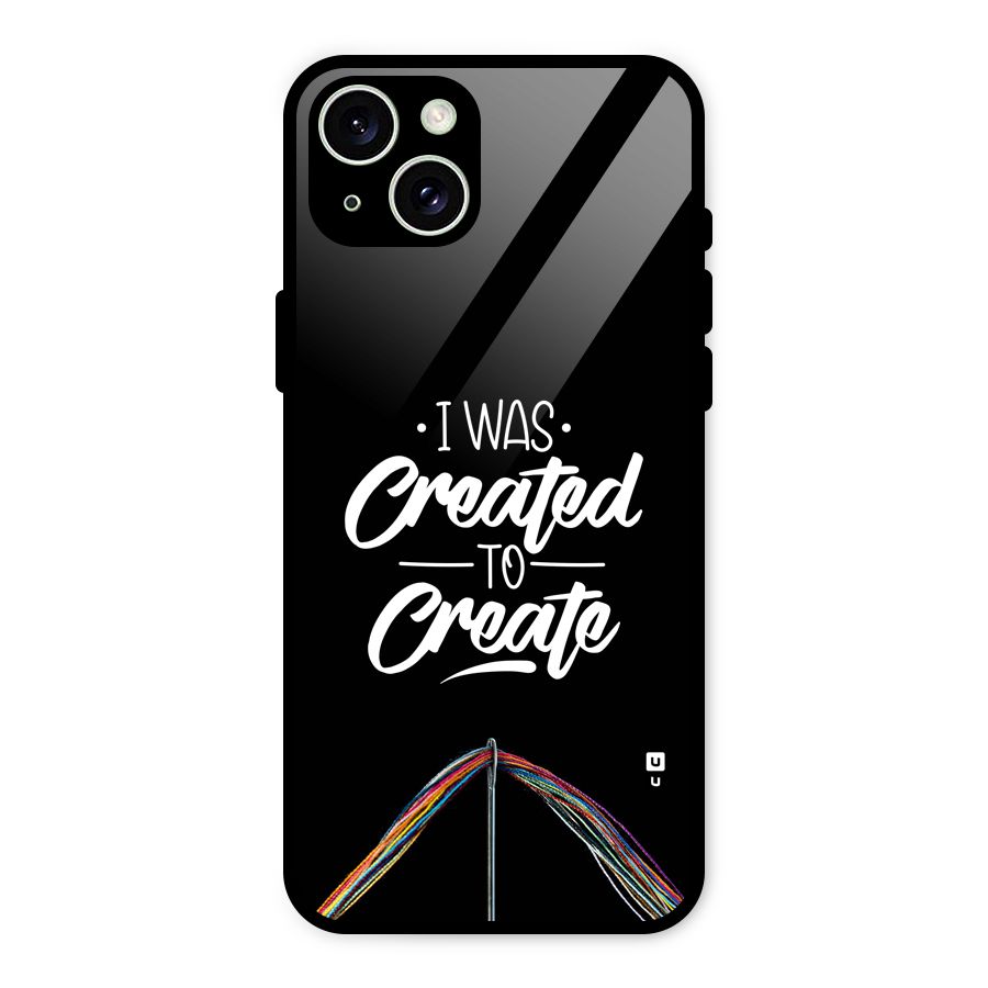 Created to Create Glass Back Case for iPhone 15 Plus