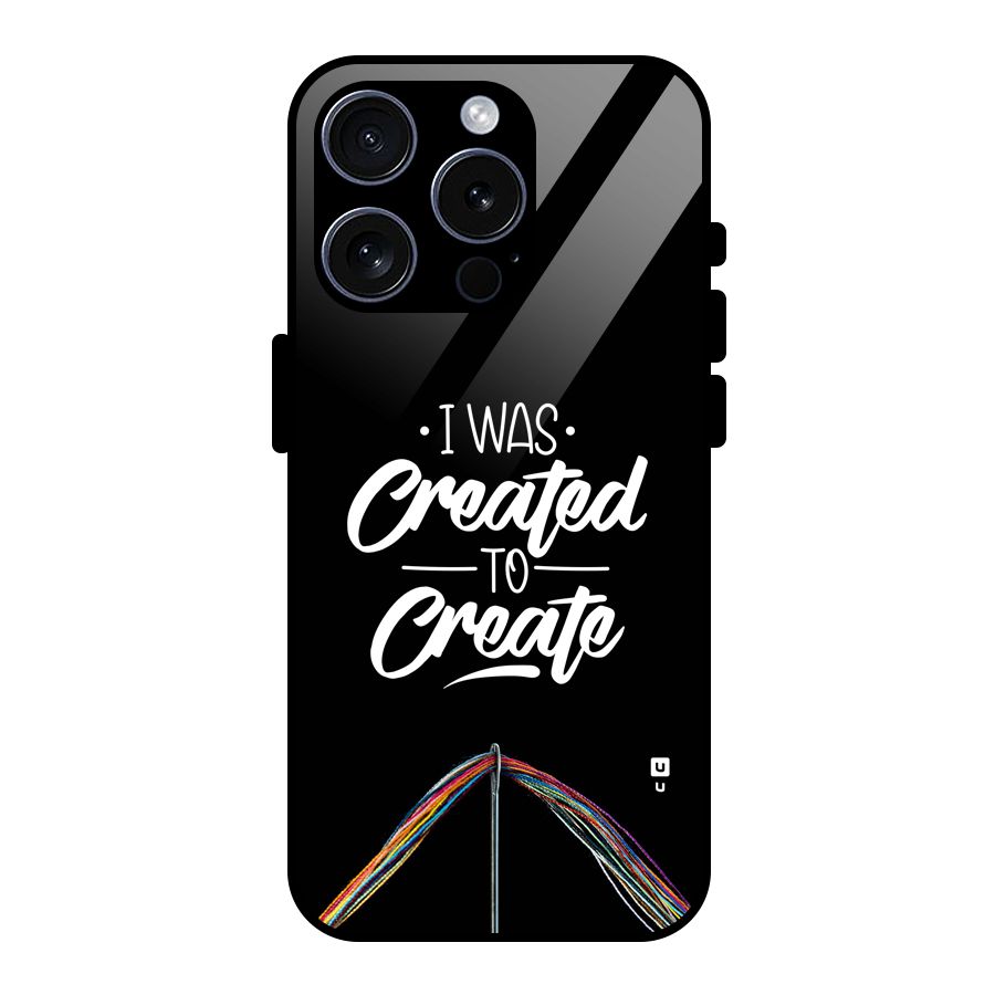 Created to Create Glass Back Case for iPhone 15 Pro