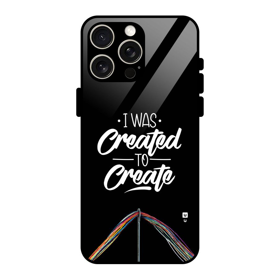 Created to Create Glass Back Case for iPhone 15 Pro Max