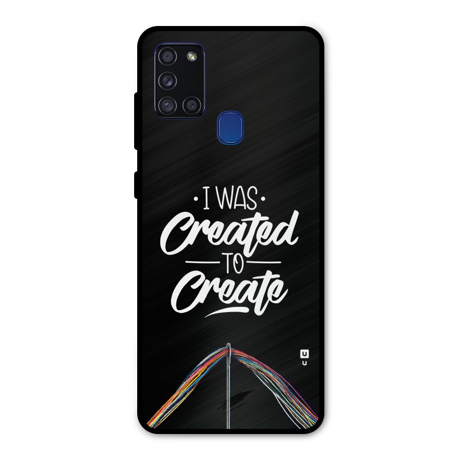 Created to Create Metal Back Case for Galaxy A21s