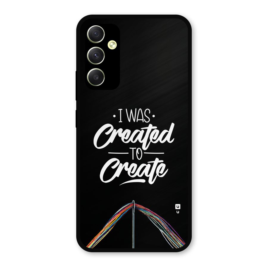 Created to Create Metal Back Case for Galaxy A34