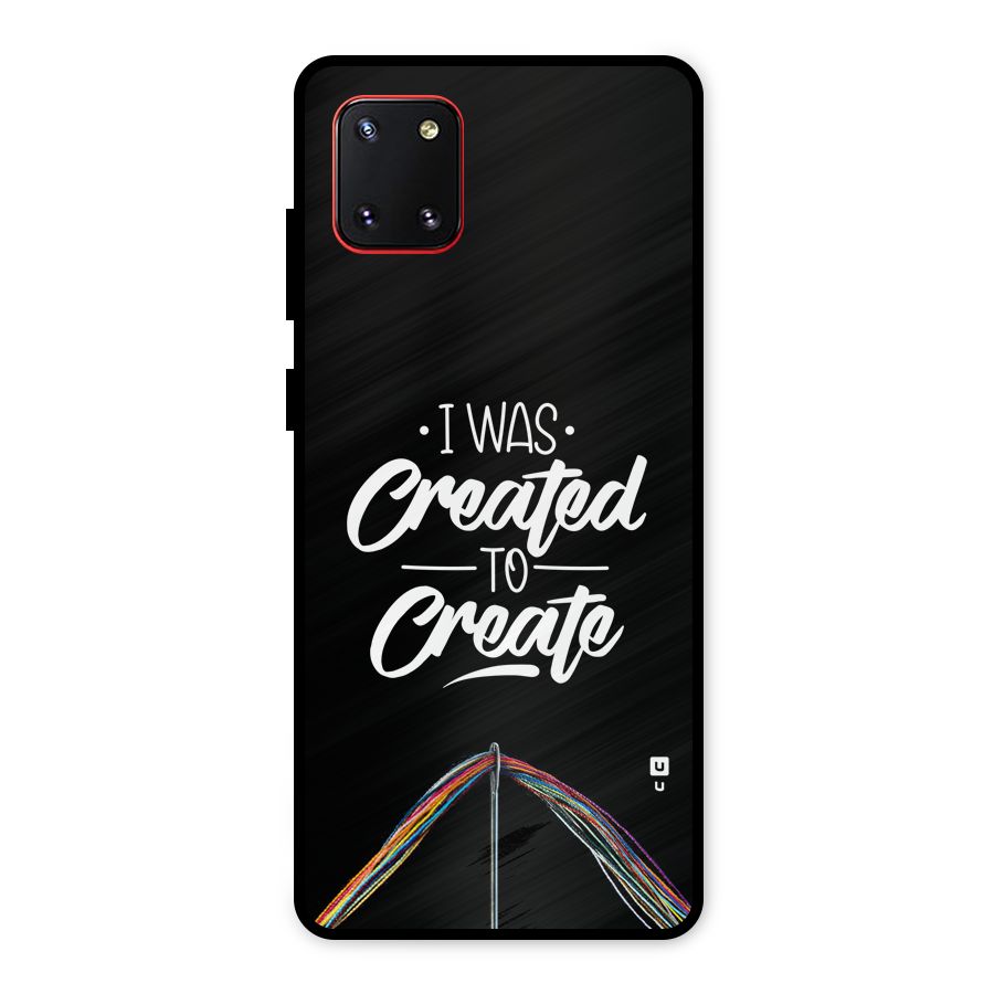 Created to Create Metal Back Case for Galaxy Note 10 Lite