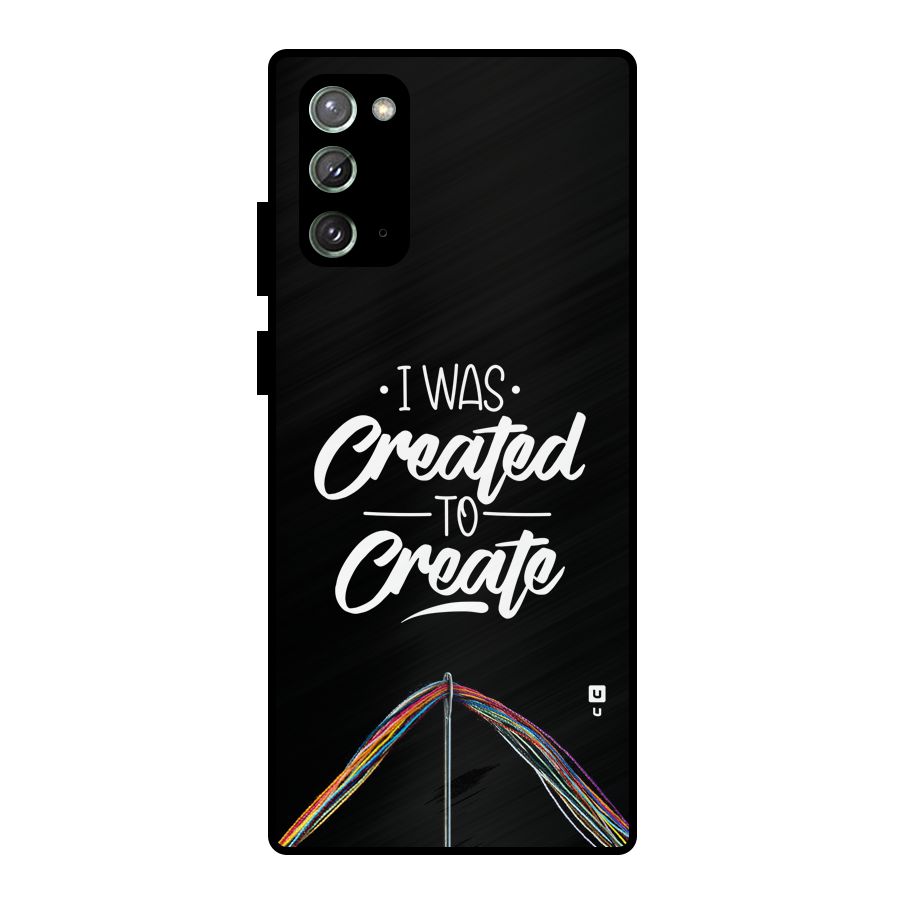 Created to Create Metal Back Case for Galaxy Note 20