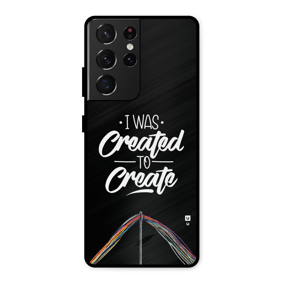 Created to Create Metal Back Case for Galaxy S21 Ultra 5G