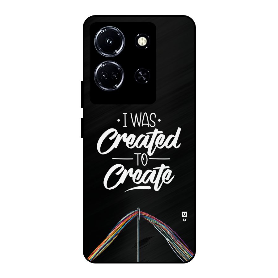 Created to Create Metal Back Case for Infinix Note 30 5G