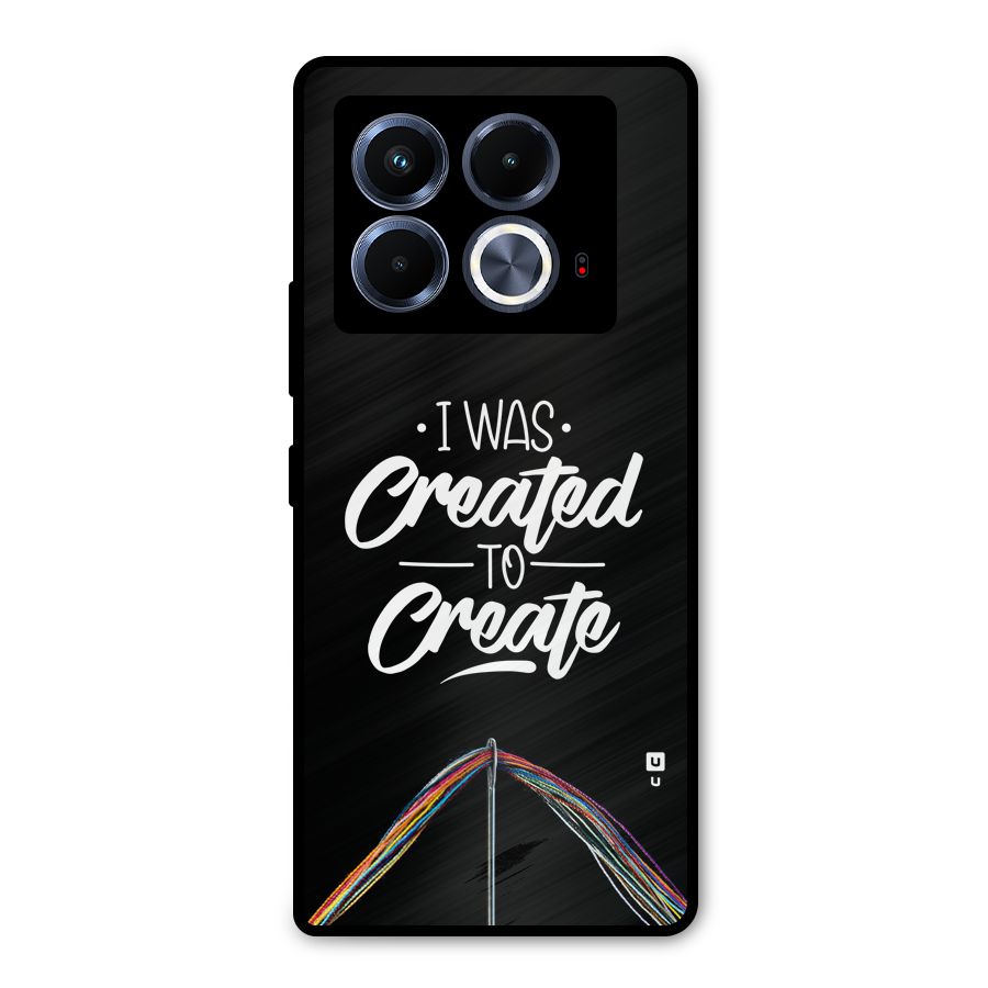 Created to Create Metal Back Case for Infinix Note 40 5G