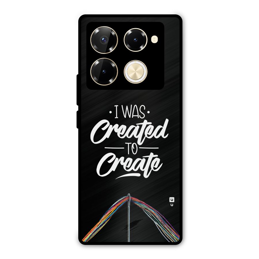 Created to Create Metal Back Case for Infinix Note 40 Pro
