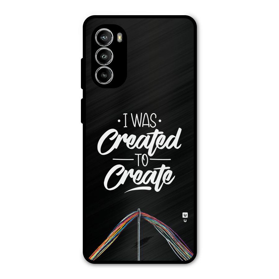 Created to Create Metal Back Case for Moto G52