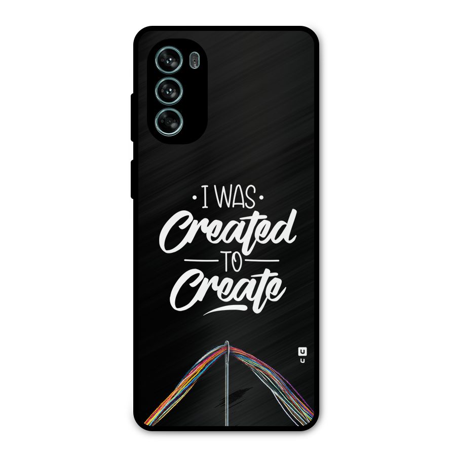 Created to Create Metal Back Case for Moto G62